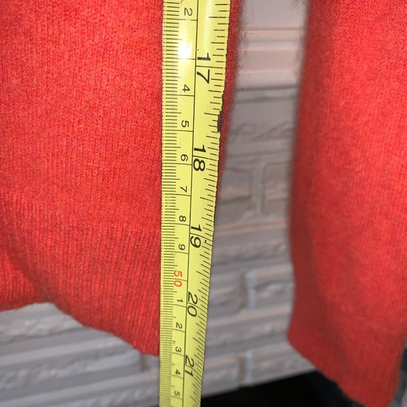 John Lewis Women’s Orange V-neck 100% Cashmere Cozy Sweater Size M Soft - Picture 5 of 8